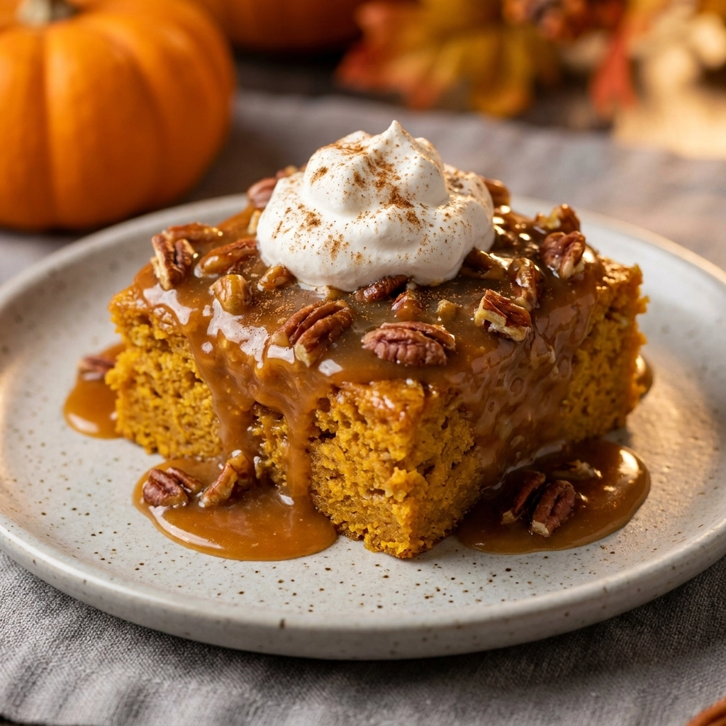Cozy Pumpkin Oatmeal Dump Cake: A Warm Autumn Treat | Easy Pumpkin Dessert