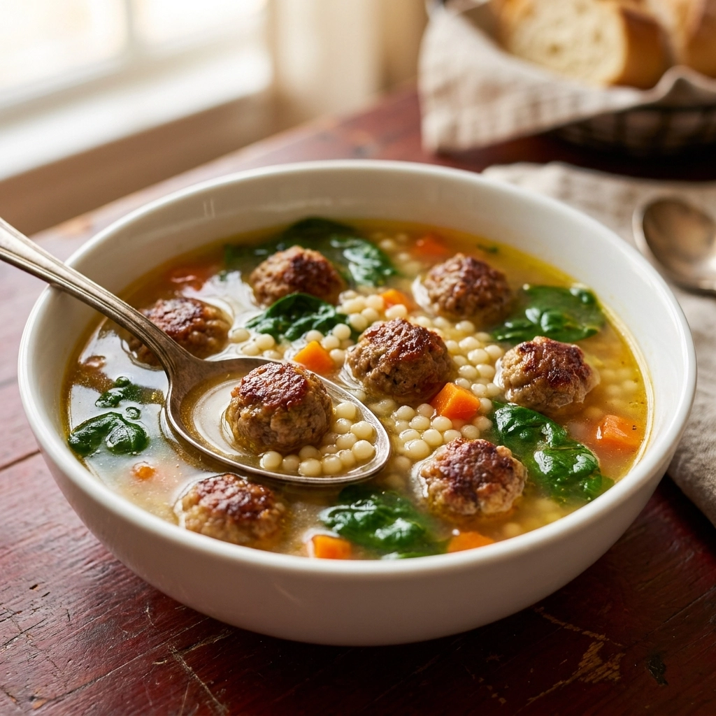 Heartwarming Homemade Italian Wedding Soup with Cheesy Meatballs | Easy Comfort Food